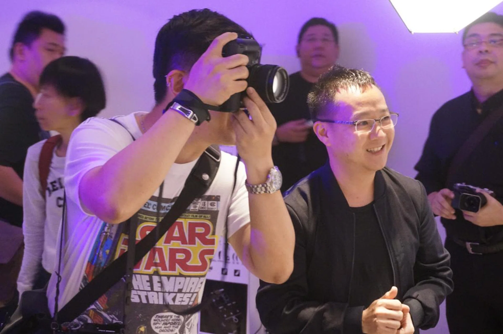 Participants got to try out the new X-T2s with vertical grip attached in a studio shoot setting with X-photographers to provide guidance. 