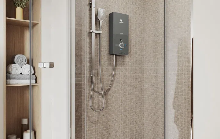 Aures Premium+ Pump and rainshower attachment.