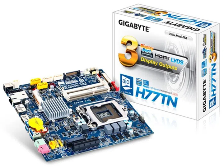 Gigabyte GA-H77TN (rev. 1.1) (Image Source: Gigabyte)
