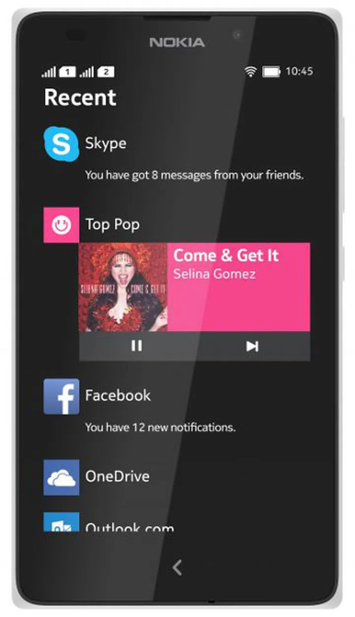 Nokia XL featuring Fastlane.