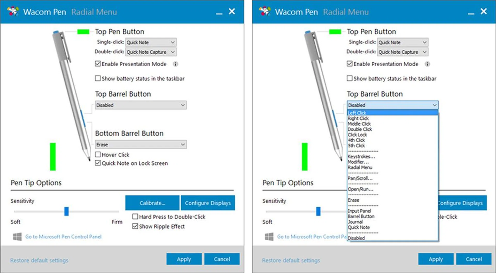 HP Active Pen interface