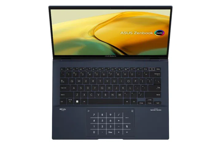 The trackpad doubles up as a virtual number pad. (Image source: ASUS)