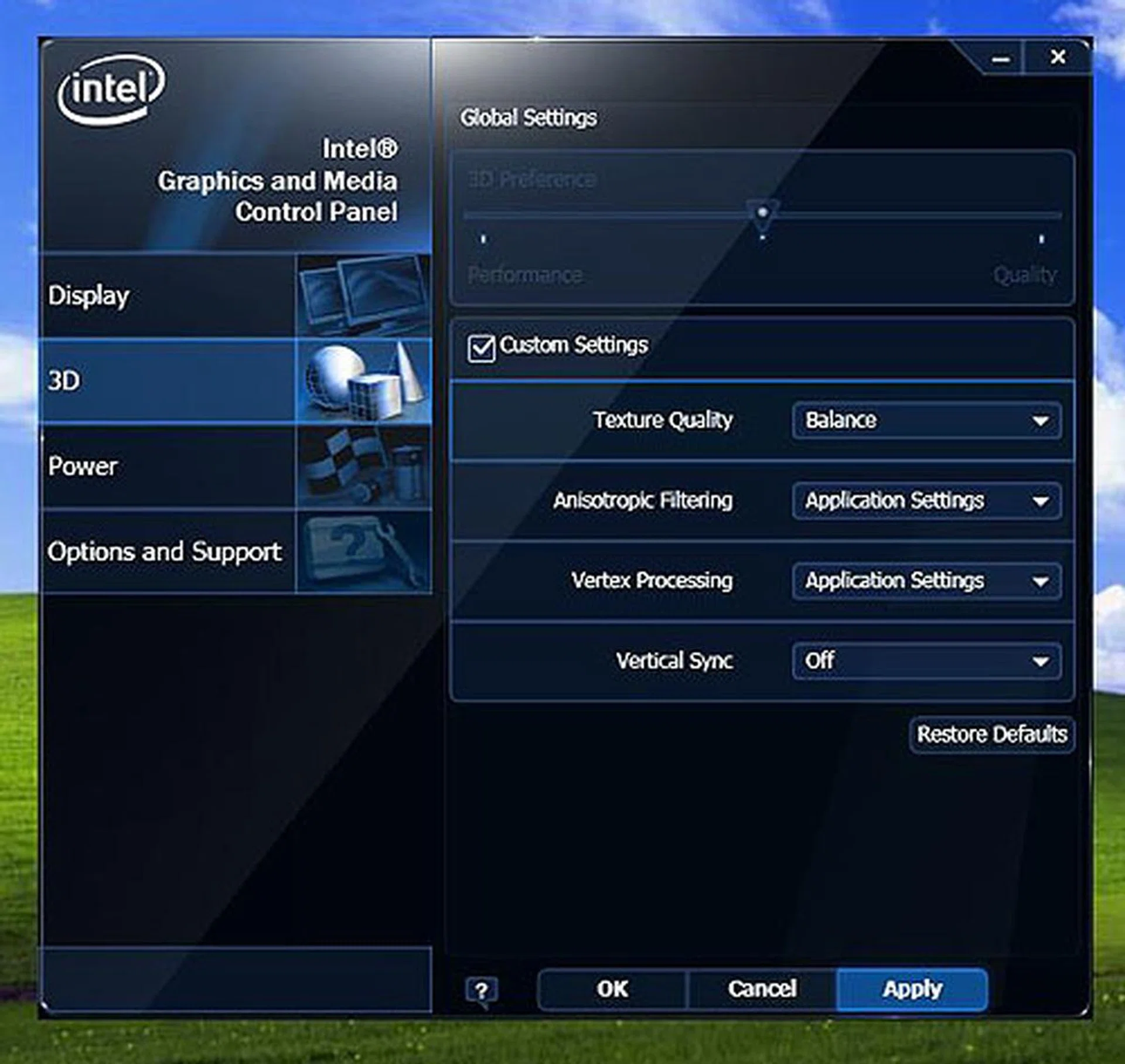 A newer, snazzy driver control panel from Intel. It's not only for the new Core i5-661. You can also download and install it as part of the latest Intel drivers for Intel's X4500 series.