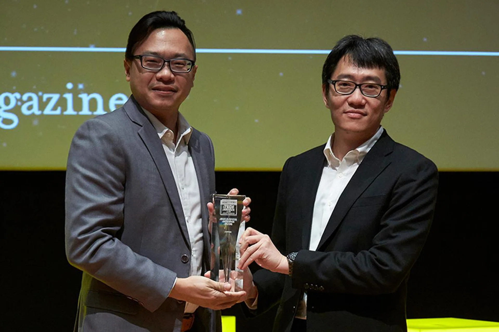 Lenovo is winner of our Readers' Choice for Best Business Notebook Brand. Accepting the award here is Mr. Melvin Ang, SMB Segment Lead, PCs and Smart Devices, Lenovo.