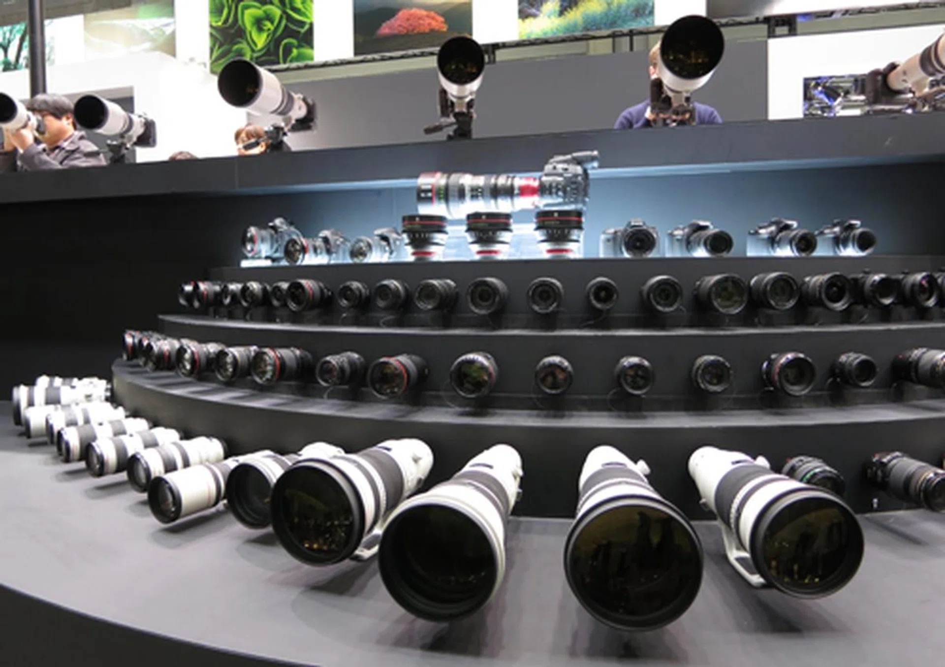 Canon, of course, flaunted its diverse range of lenses in an awesome display which it rightfully called, “The Eyes of EOS.”