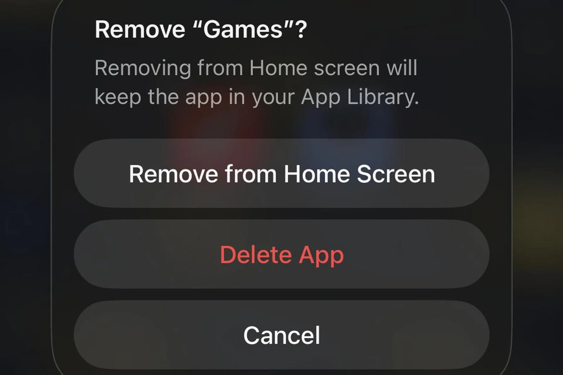 Alternative to deleting apps is removing them from the homescreen 