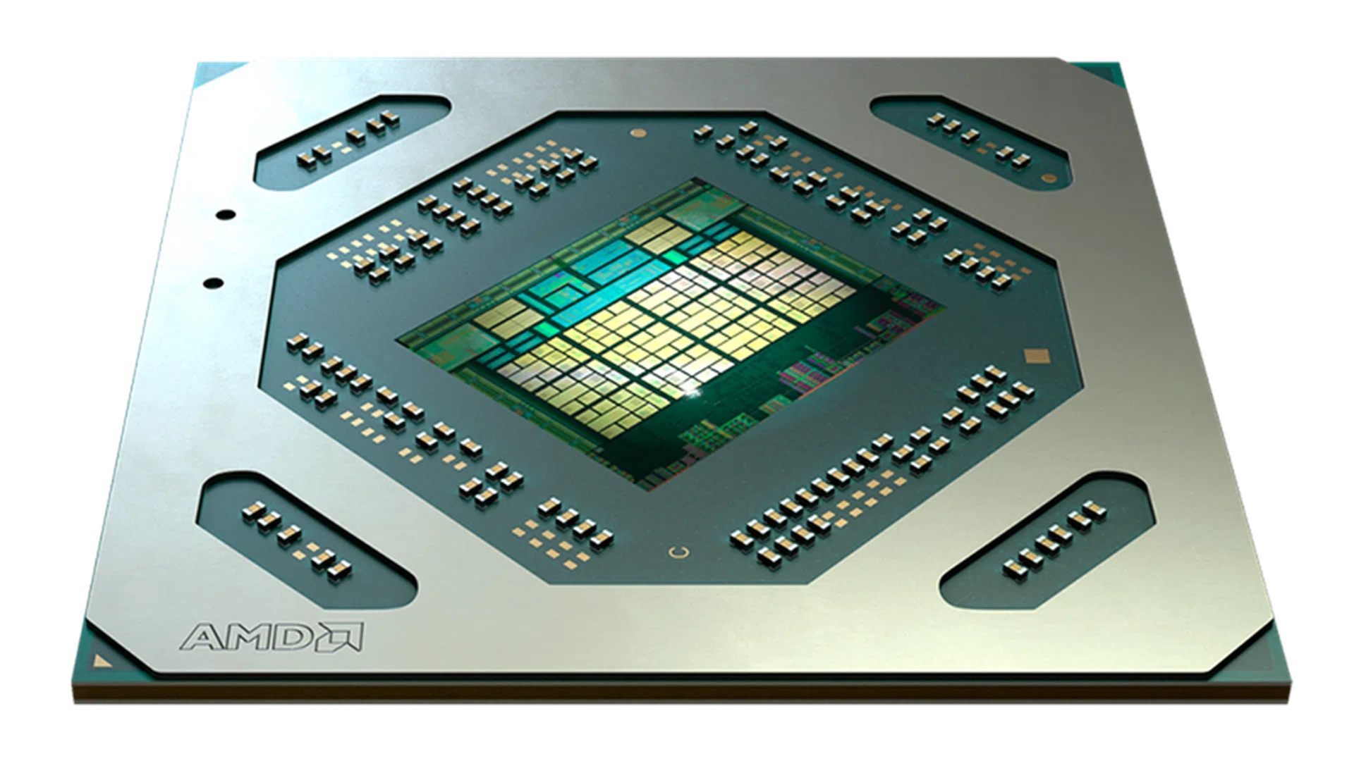 The big change internally is the new AMD graphics. This notebook uses AMD's newest Radeon Pro 5000M series GPUs.