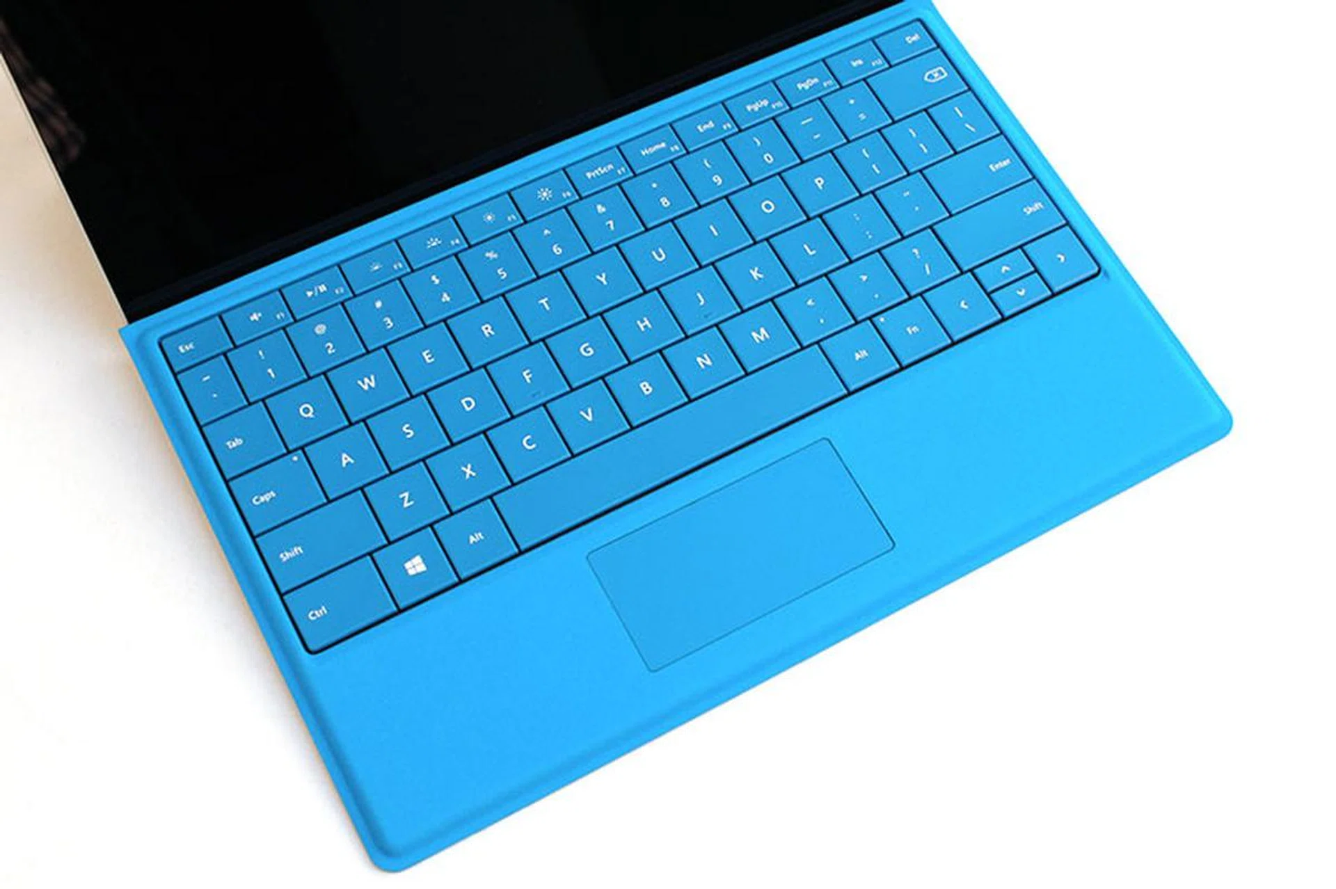 The new Type Cover keyboard for the Surface 3 boasts improved key travel, which makes for a more pleasant typing experience. 