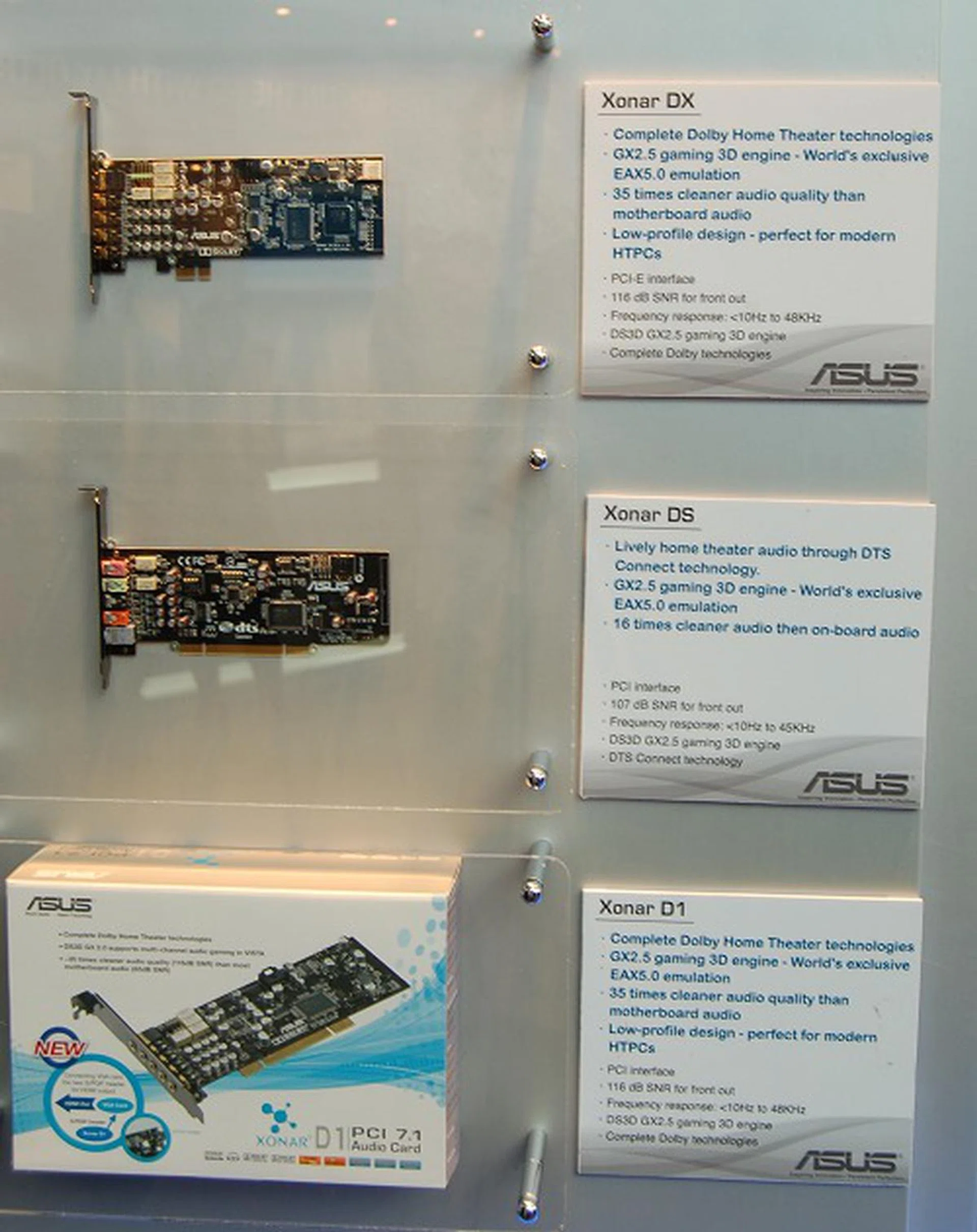  Here's the rest of the Xonar sound card series  