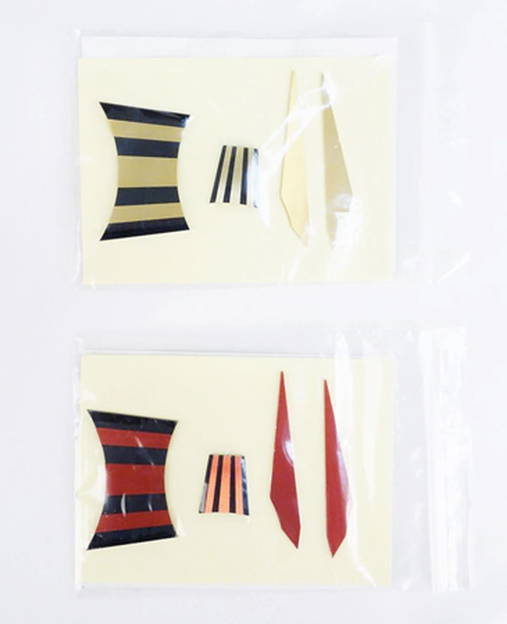 The metal decals for customizing the appearance of the fan shroud.