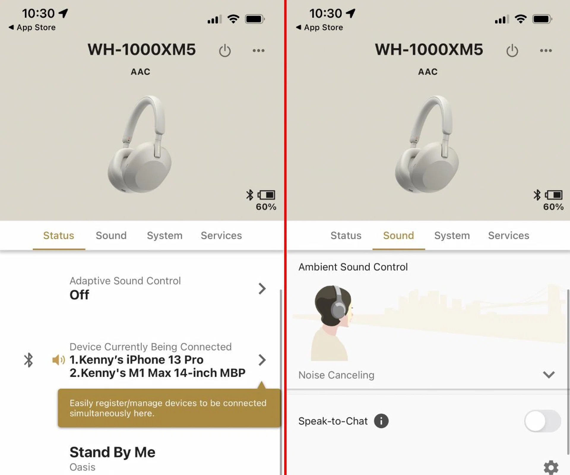 The app lets you manage and customise the WH-1000XM5's to your heart's content.