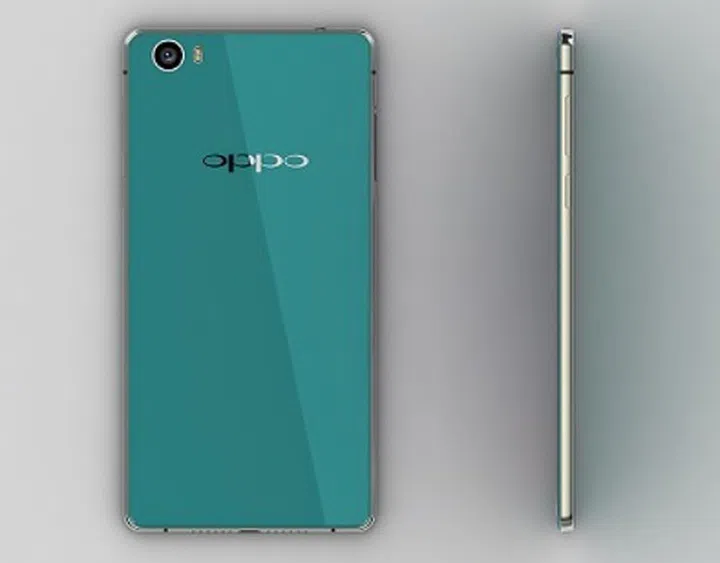Here's an official render of the Oppo R7. <br> Image source: GSMArena