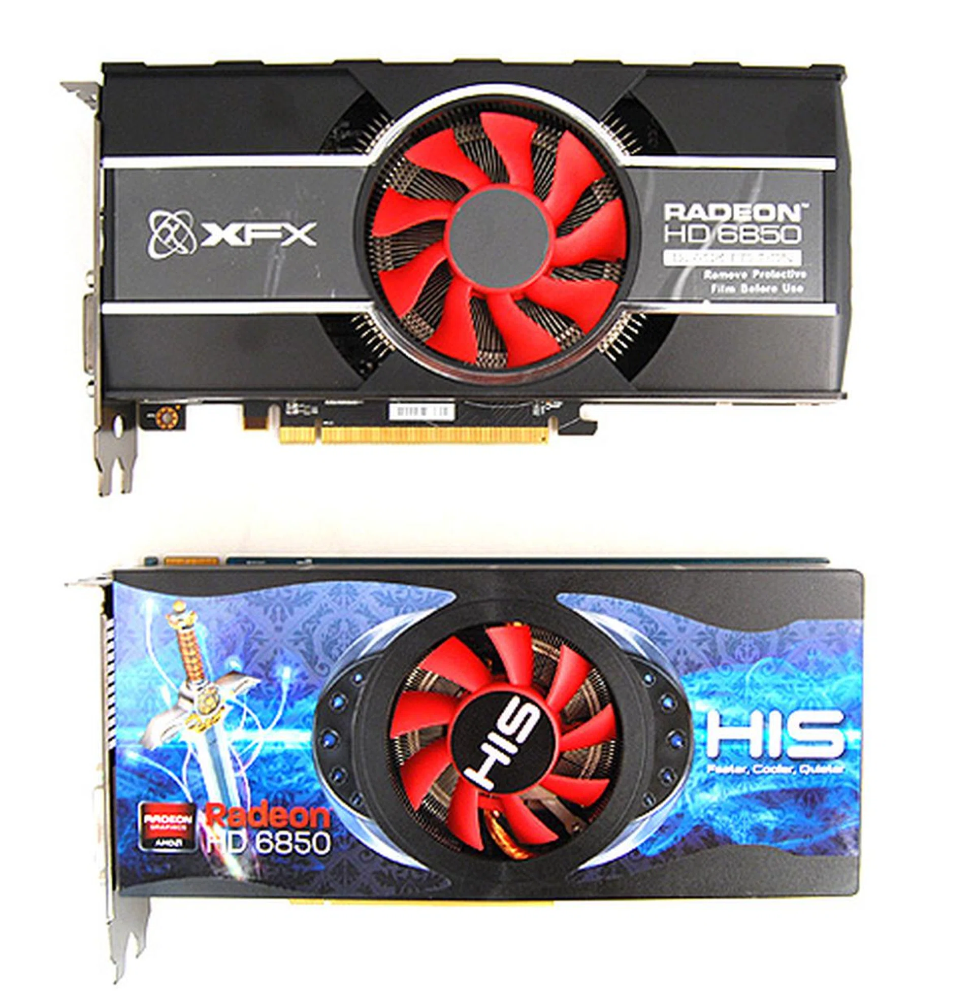 The XFX card is as blocky as the reference card.