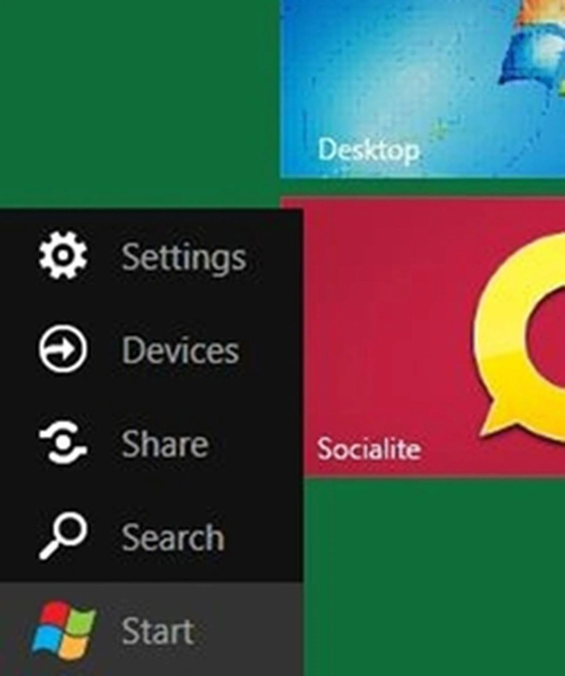 Microsoft is in the process of patenting the Windows 8 'Charm' feature.