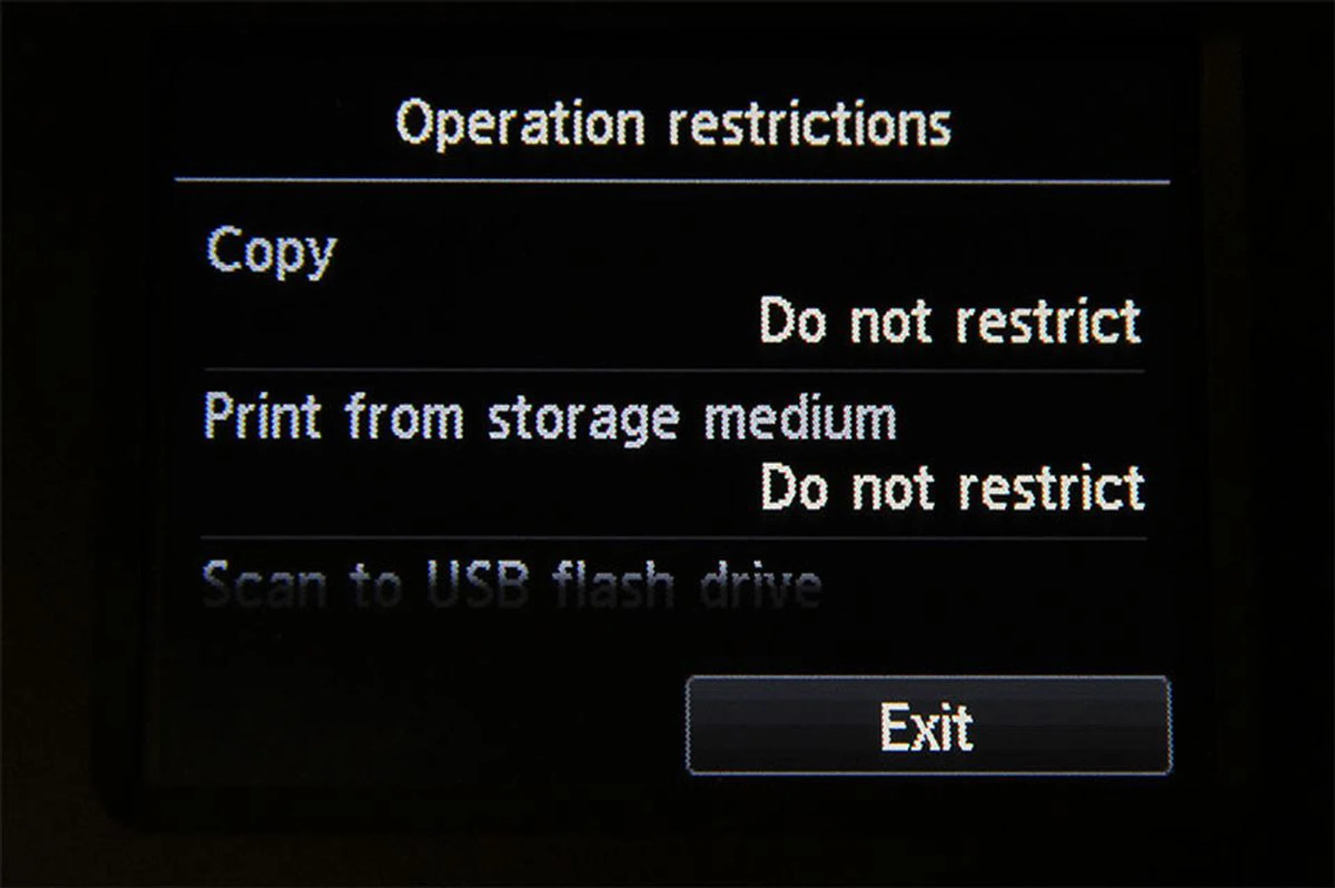 You can define what the printer can and cannot be used for.