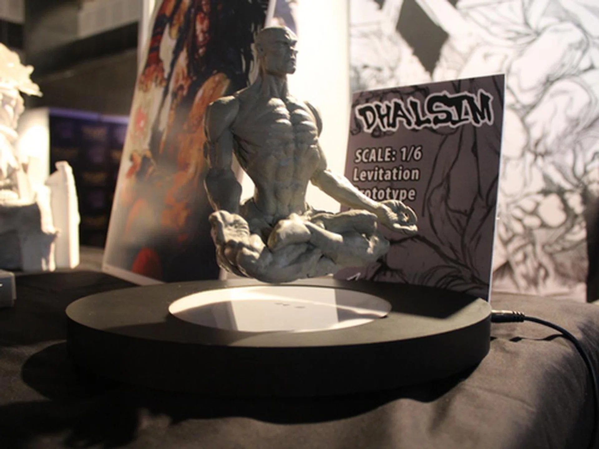 We thought there were wires holding up Dhalsim. Nope! He really floats!