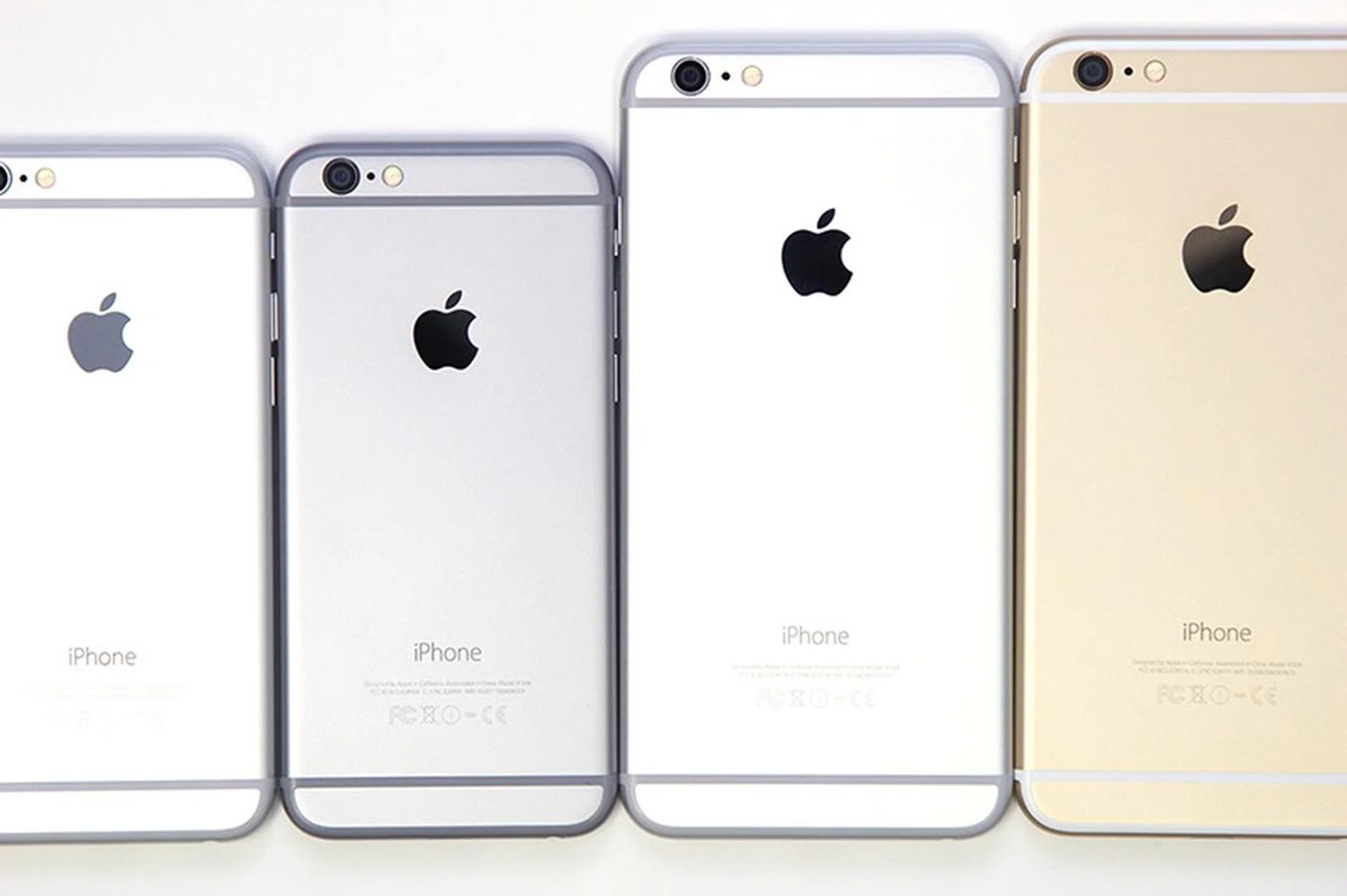The antenna lines on the iPhone 6 are shaded differently on each iPhone colour.
