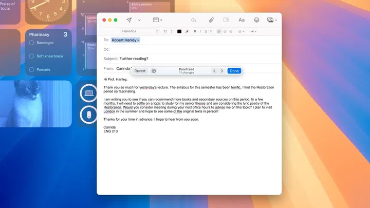 One of the key features of Apple Intelligence for macOS is systemwide proofreading and rewriting.