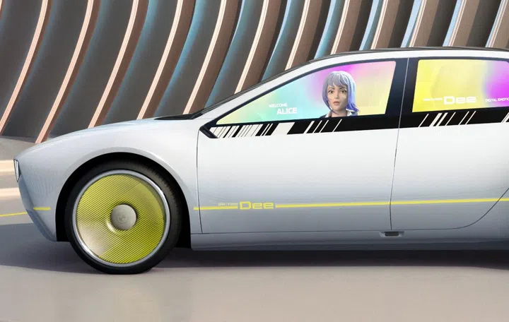 The side windows can show a digital avatar. (Image source: BMW)