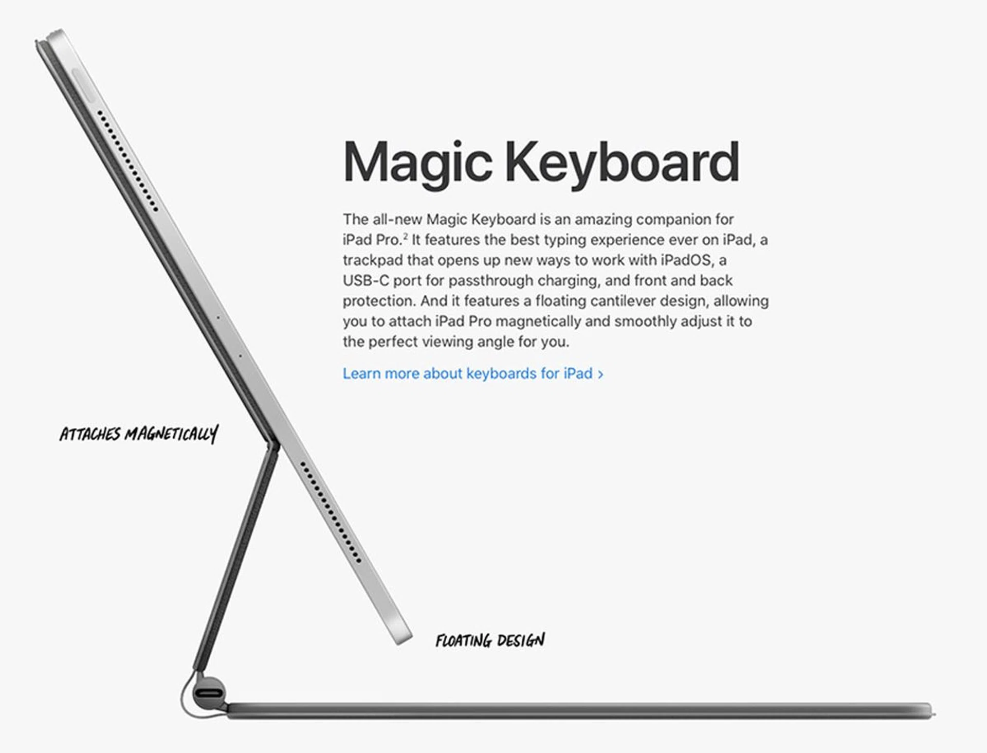 The Magic Keyboard looks fancy and promising, but sadly won't be available until May later this year.
