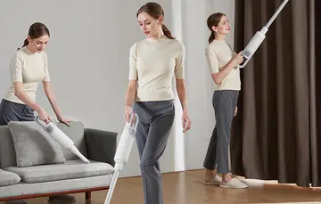 Sadly, all that air suction power in the Mi vacuums do not come with extra pairs of helping hands as depicted. Image: Xiaomi.