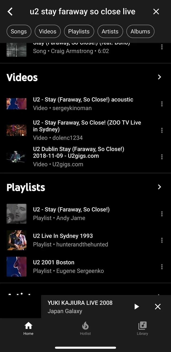 YouTube Music Premium allows you to download live concert performances into your mobile devices.