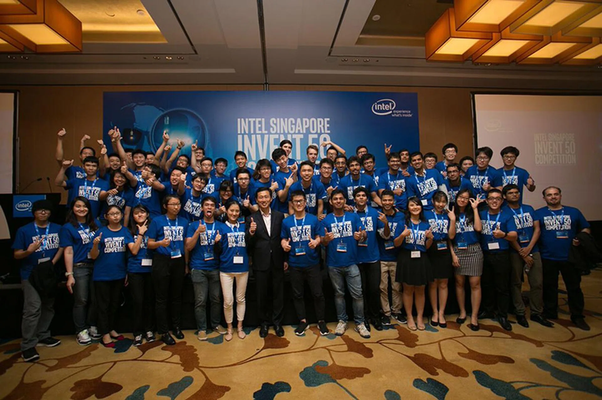 Prizes aside, Invent 50 has been a huge catalyst for all of these teams. Here they are with the Guest of Honor, Acting Minister of Education (Higher Education and Skills) Mr Ong Ye Kung.