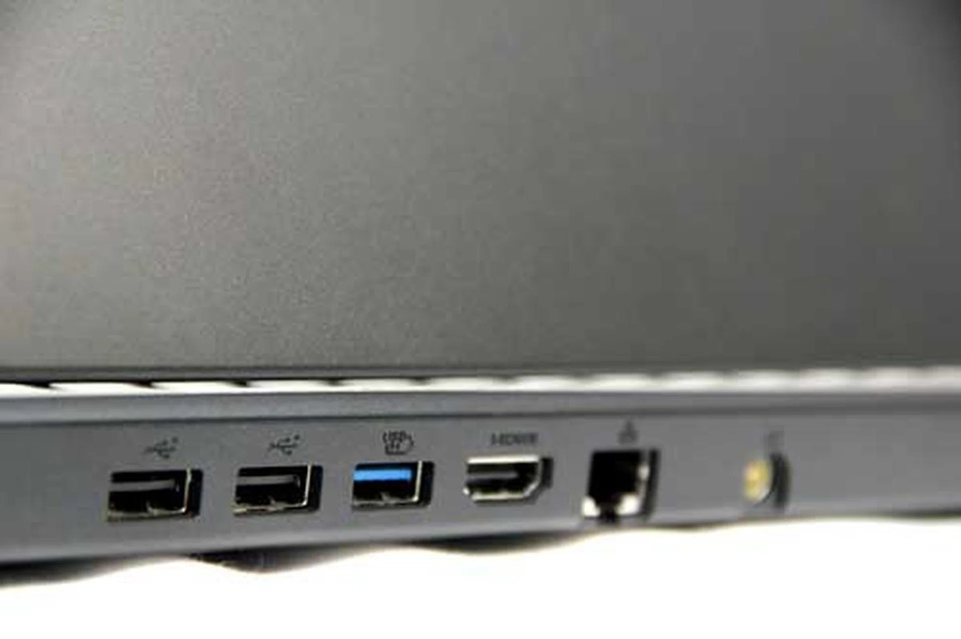 The good news is, you've got the usual ports that you may need. The bad news is however, they are really hard to reach because they're all located at the back of the machine.