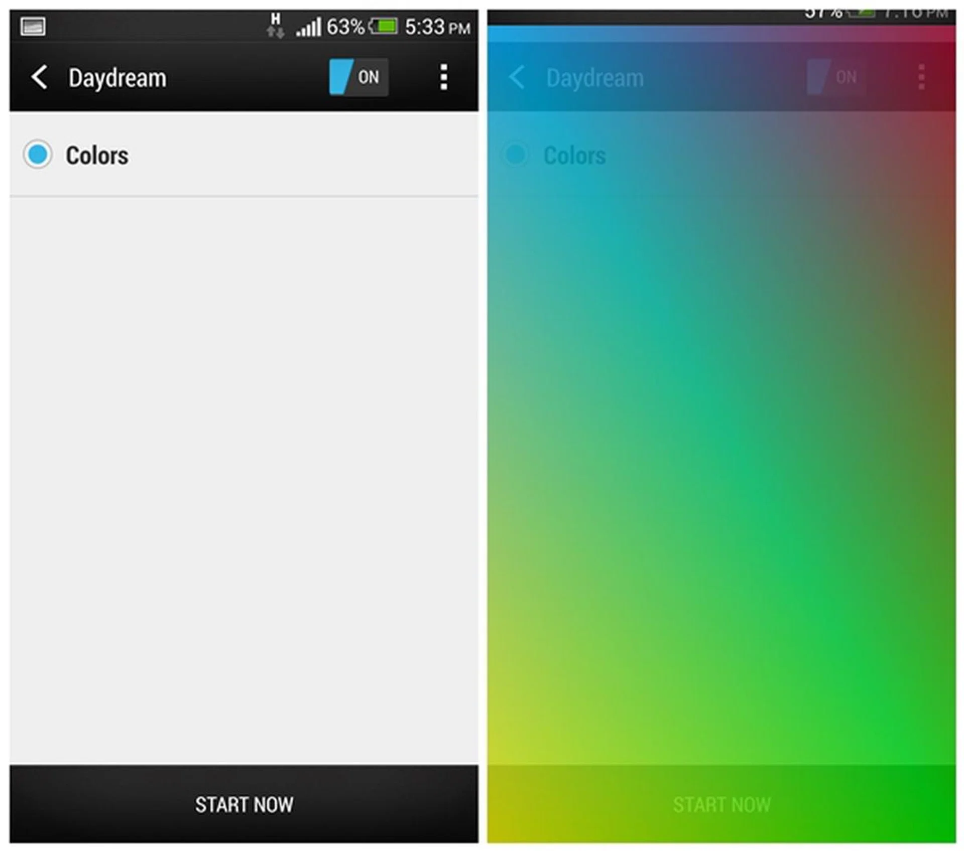 Daydream on the HTC Butterfly S.