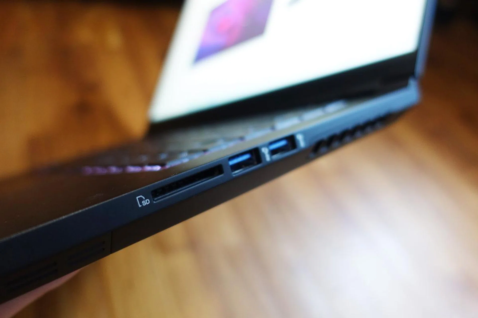 A full-sized SD card slot with SDXC support too.