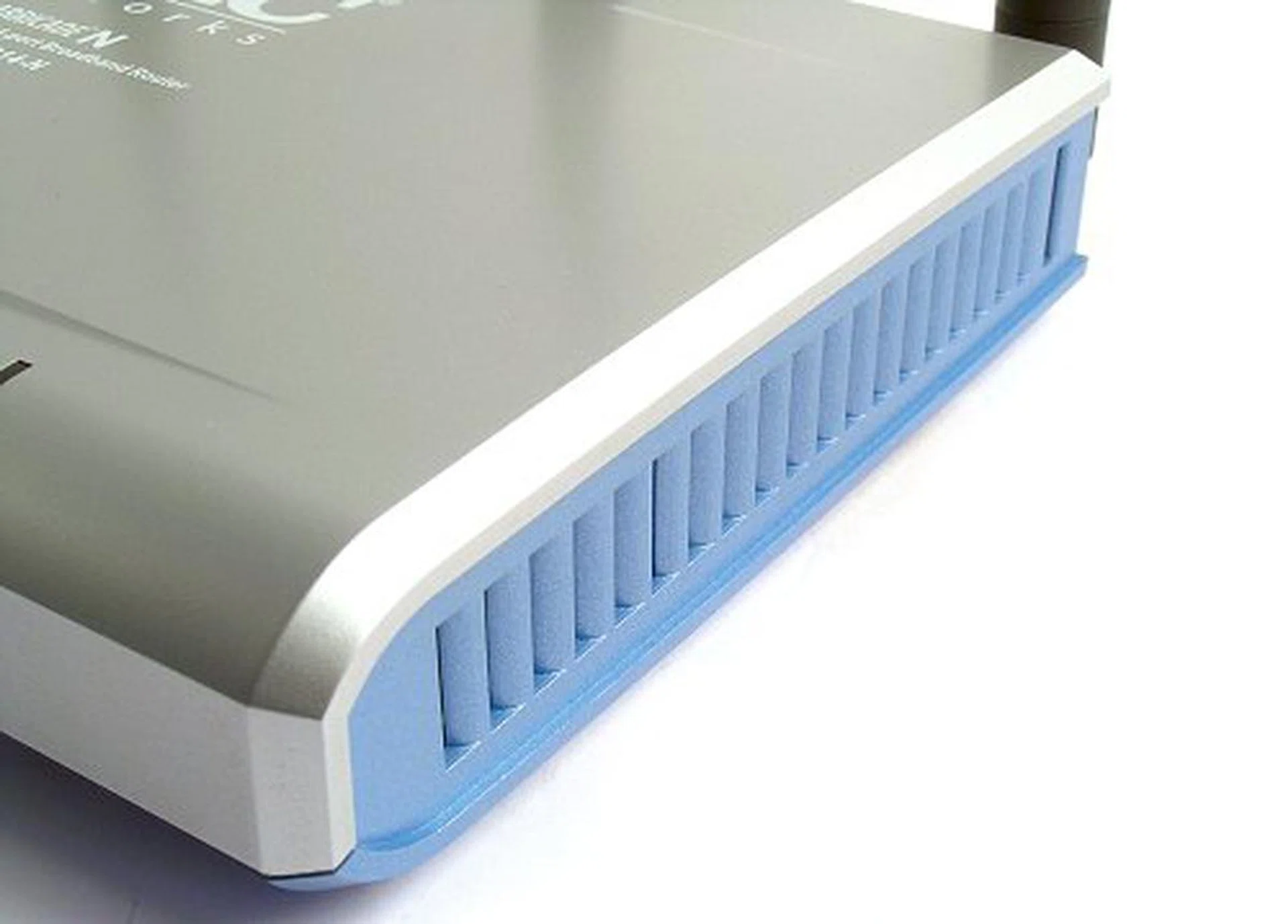 Ventilation grills on both side, but the router still gets pretty warm.