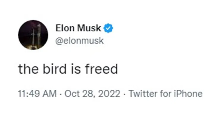 Source: Elon Musk's Twitter.