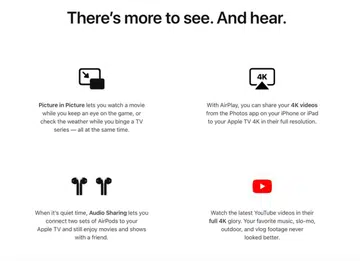 Screenshot taken from Apple's preview page on tvOS 14.