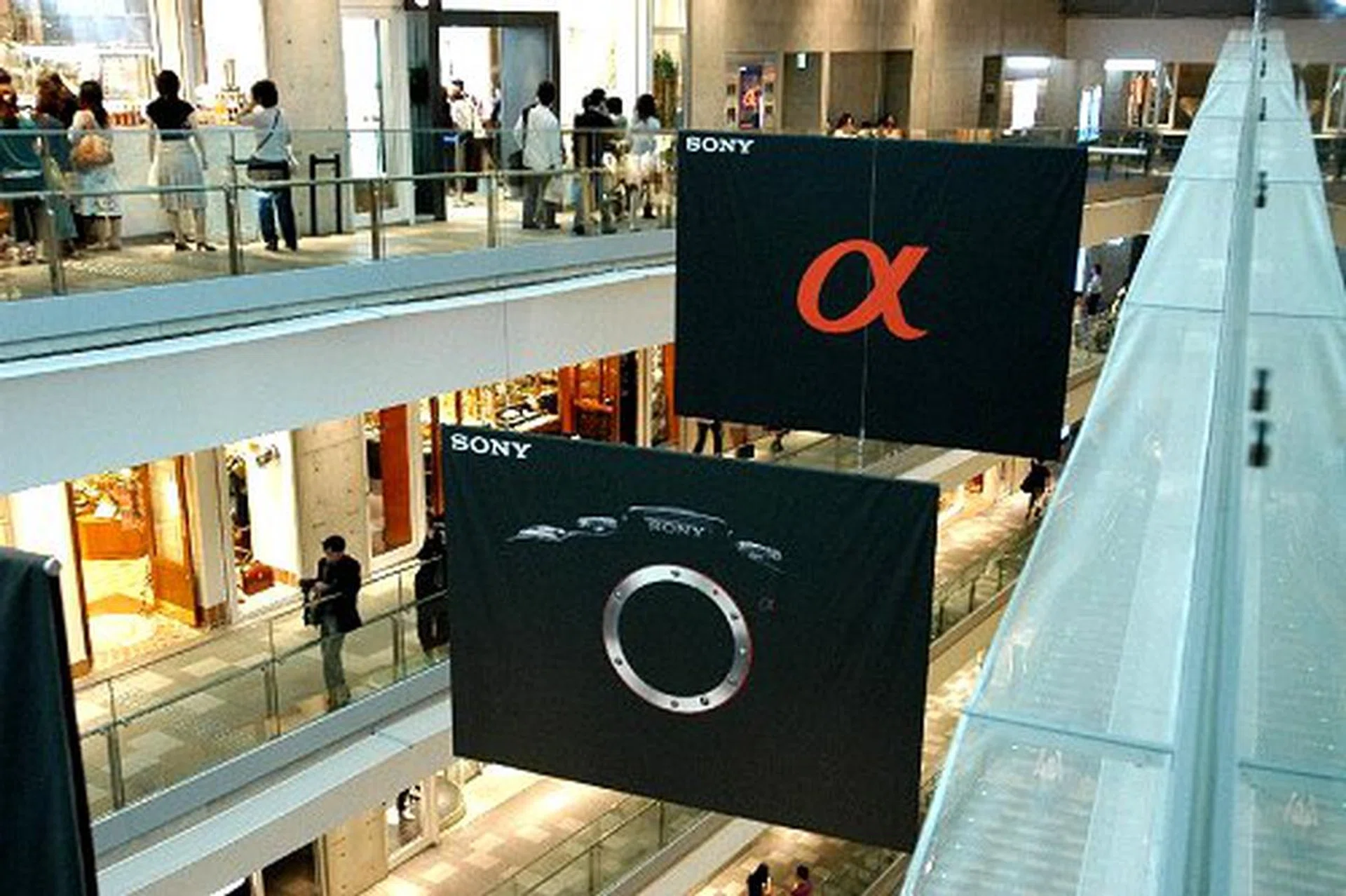 The Sony A100 was launched at the famous and very up-market Omotesando Hills Mall in Tokyo.