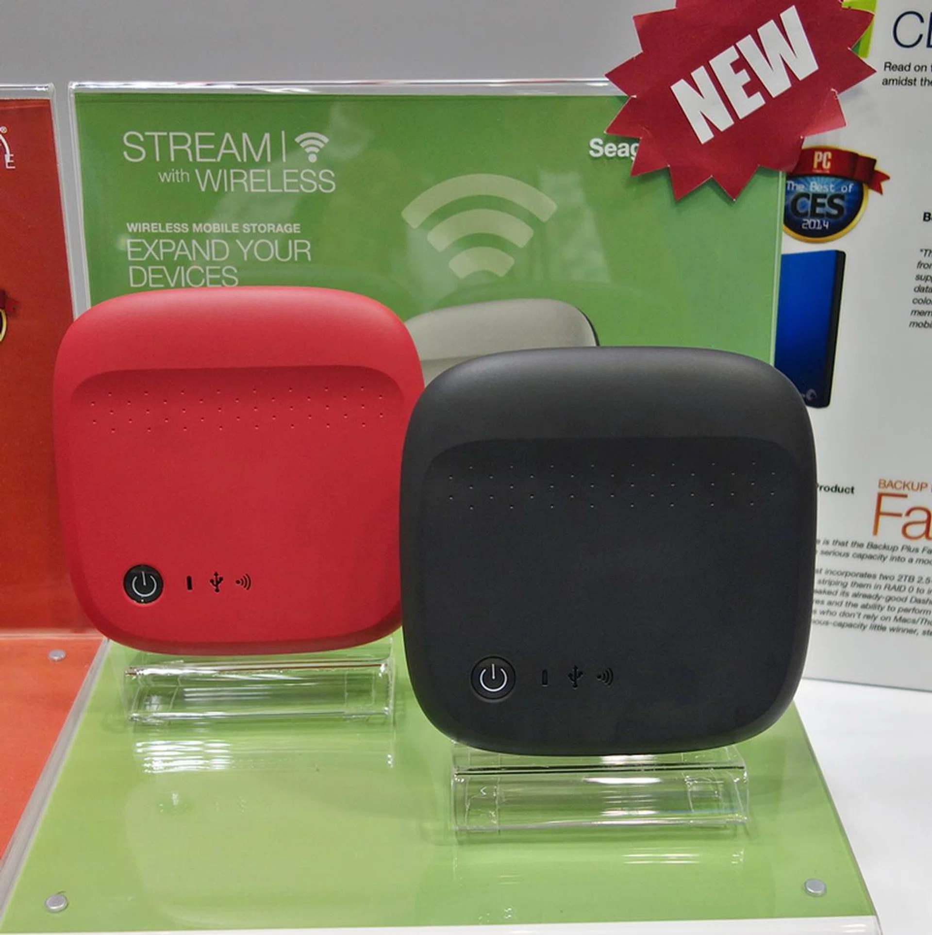 The Seagate 500GB wireless mobile storage comes in five different colors to suit your tastes. With a 6-hour battery life, it makes content sharing among your devices a breeze. It is priced at S$179.