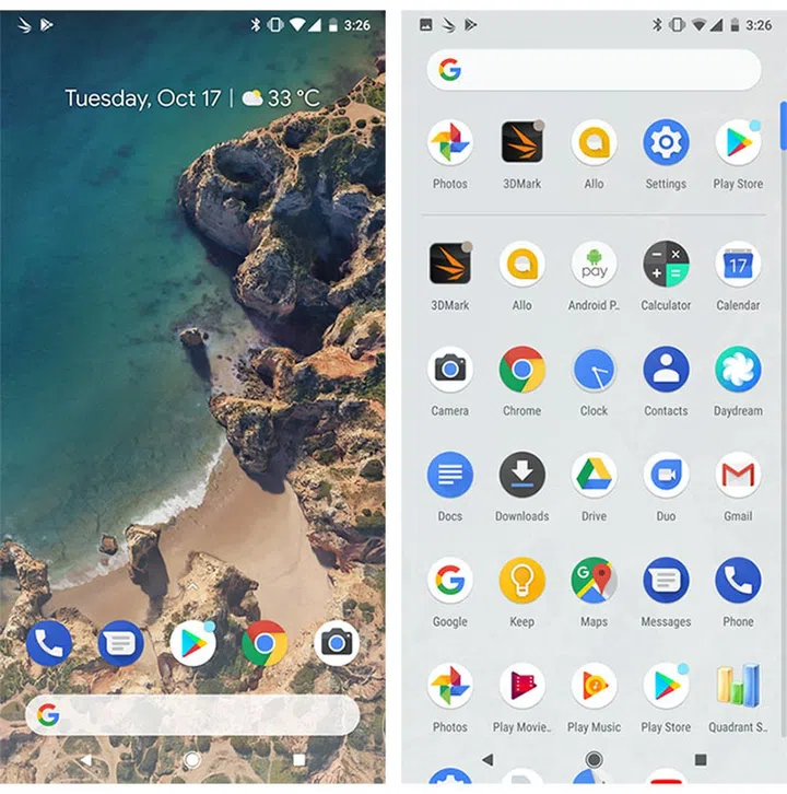 So pretty. The Pixel 2 XL comes with its own Pixel Launcher, which sets it apart from other Android 8.0 Oreo smartphones.