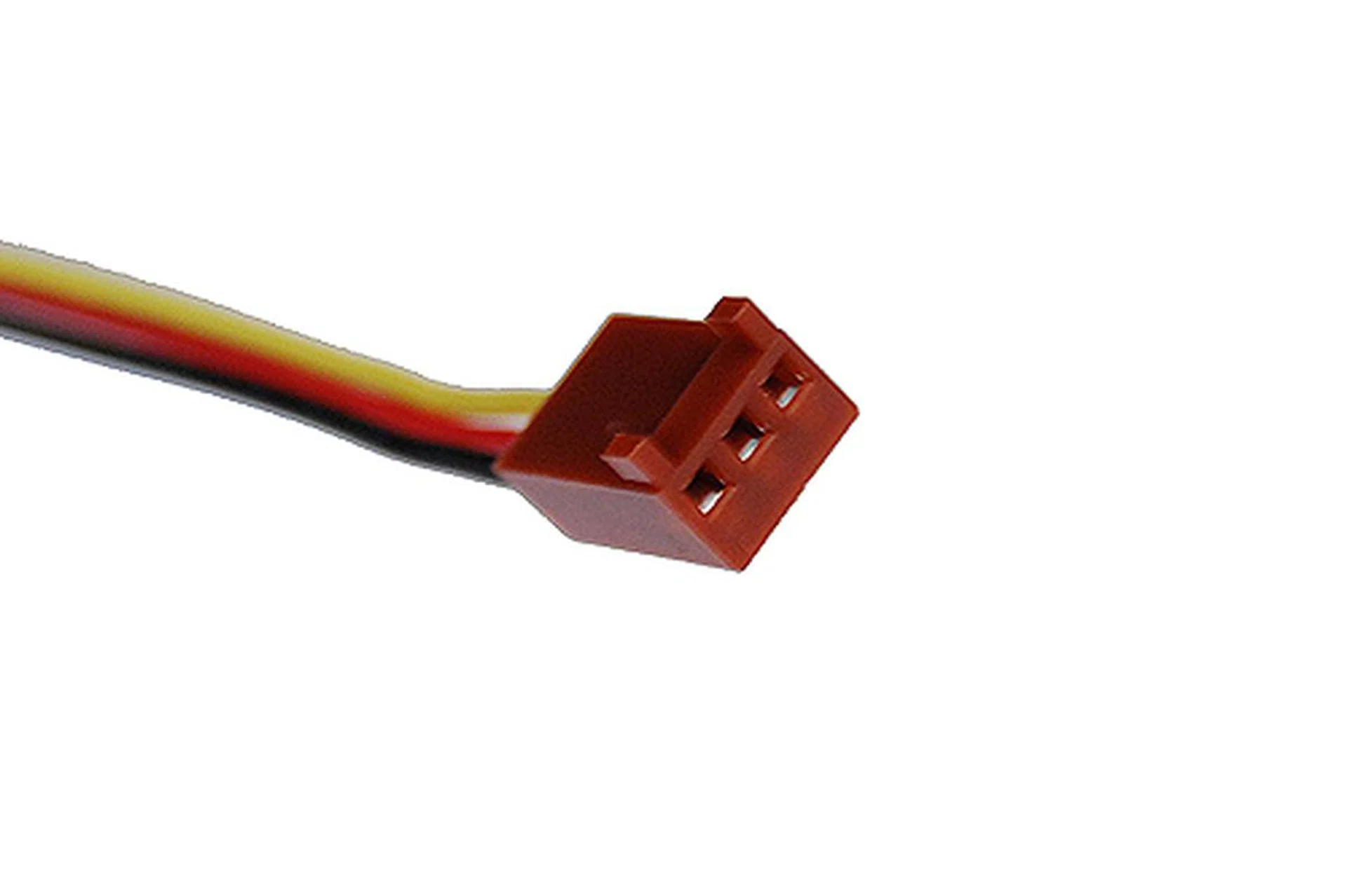 This is the 3-pin connector that powers the fan. You'll need four system fan headers to get all the fans in the Raven RV02 spinning. Not many motherboards might have that many spare fan headers so be ready to spend some dollars on 3-pin to 4-pin Molex power converters.