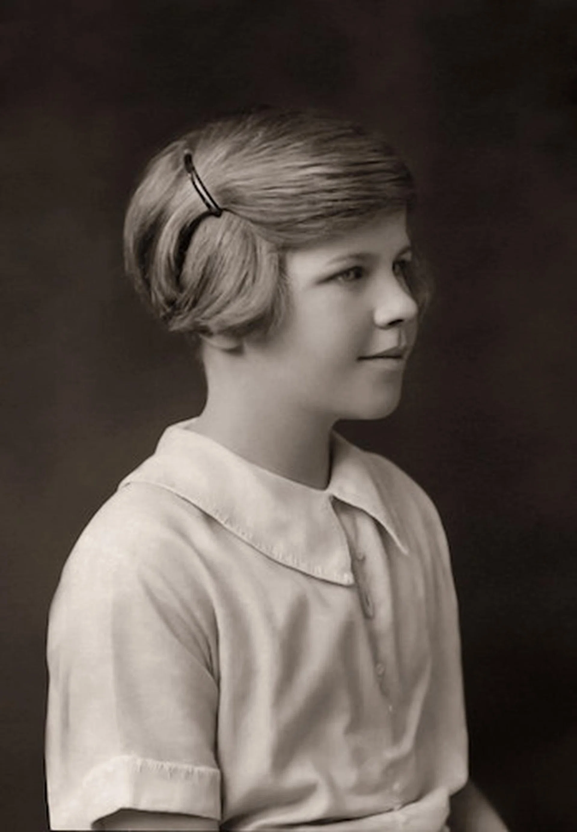 "Photo of Venetia Burney, aged 11, c. 1929" by Source (WP:NFCC#4). Licensed under Fair use via Wikipedia.