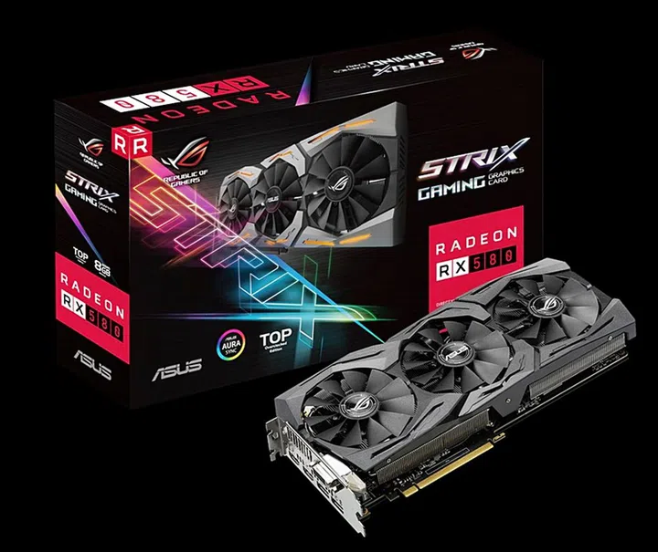 The ASUS ROG Strix Radeon RX 580 8GB (TOP edition). (Image source: ASUS)