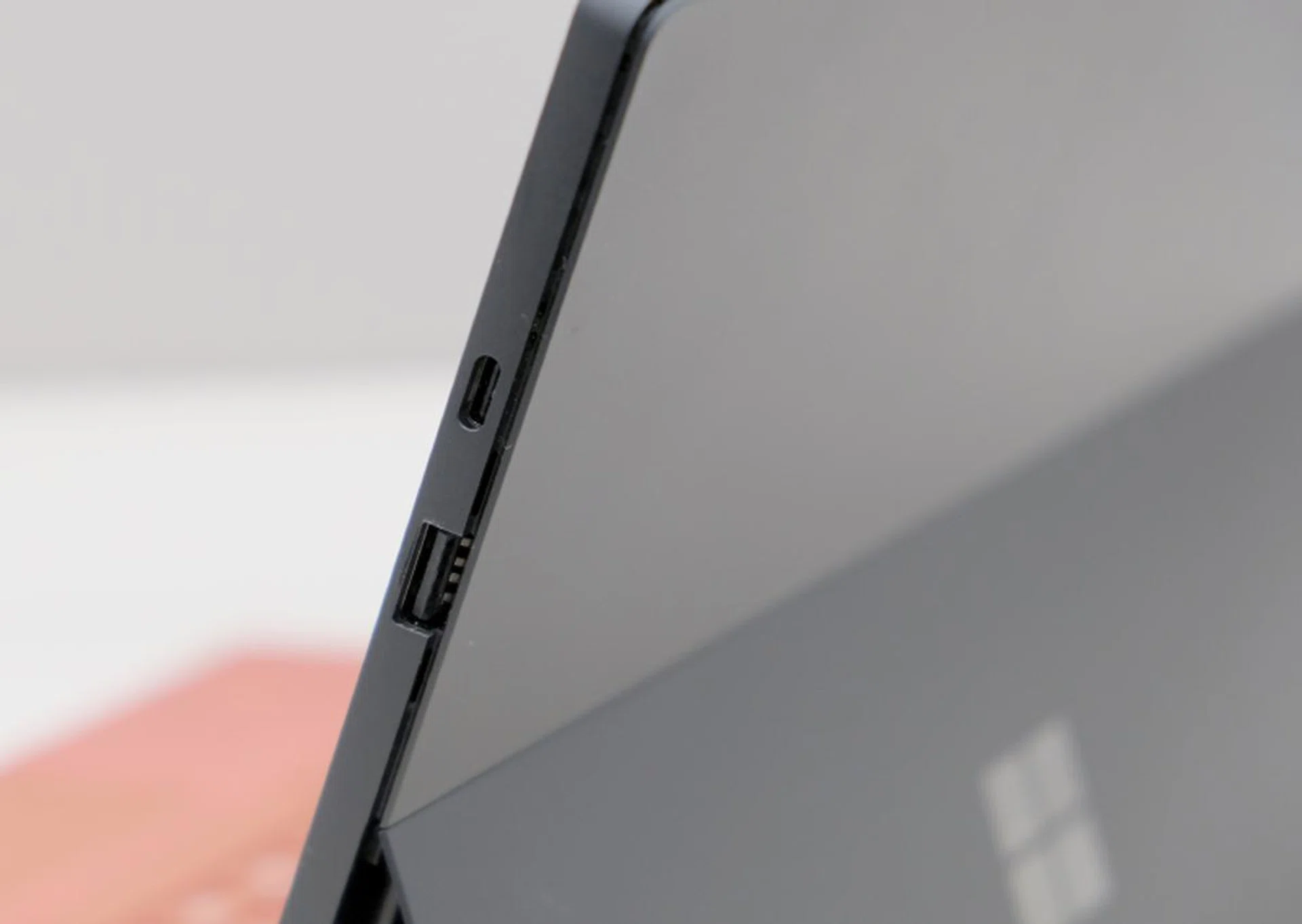 The only visual clue that you are looking at the latest Surface Pro is this USB-C port. Everything else is unchanged.