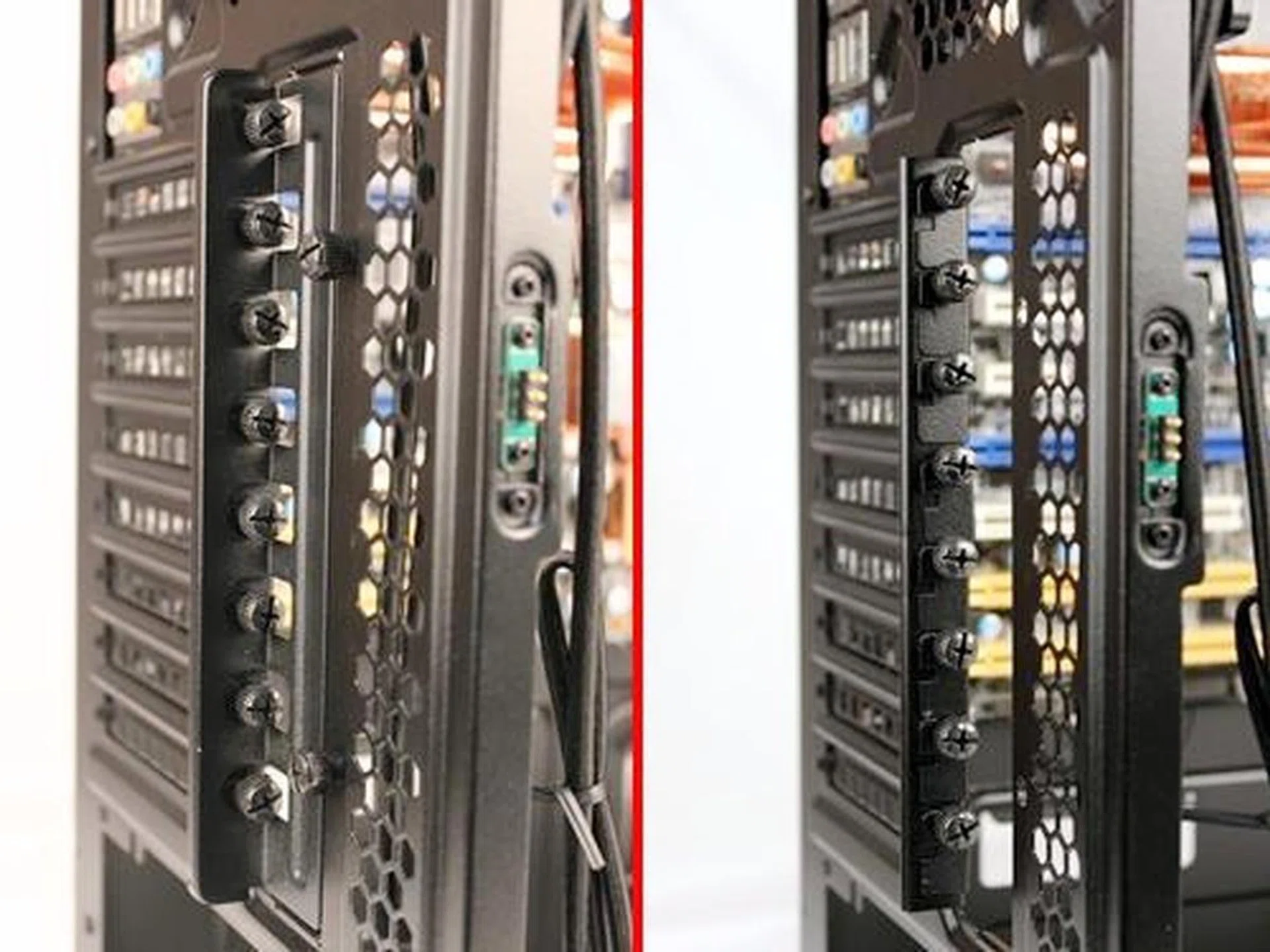 Installation of expansion cards required more work as we had to remove the main retaining bracket before we can remove the individual expansion slot covers.