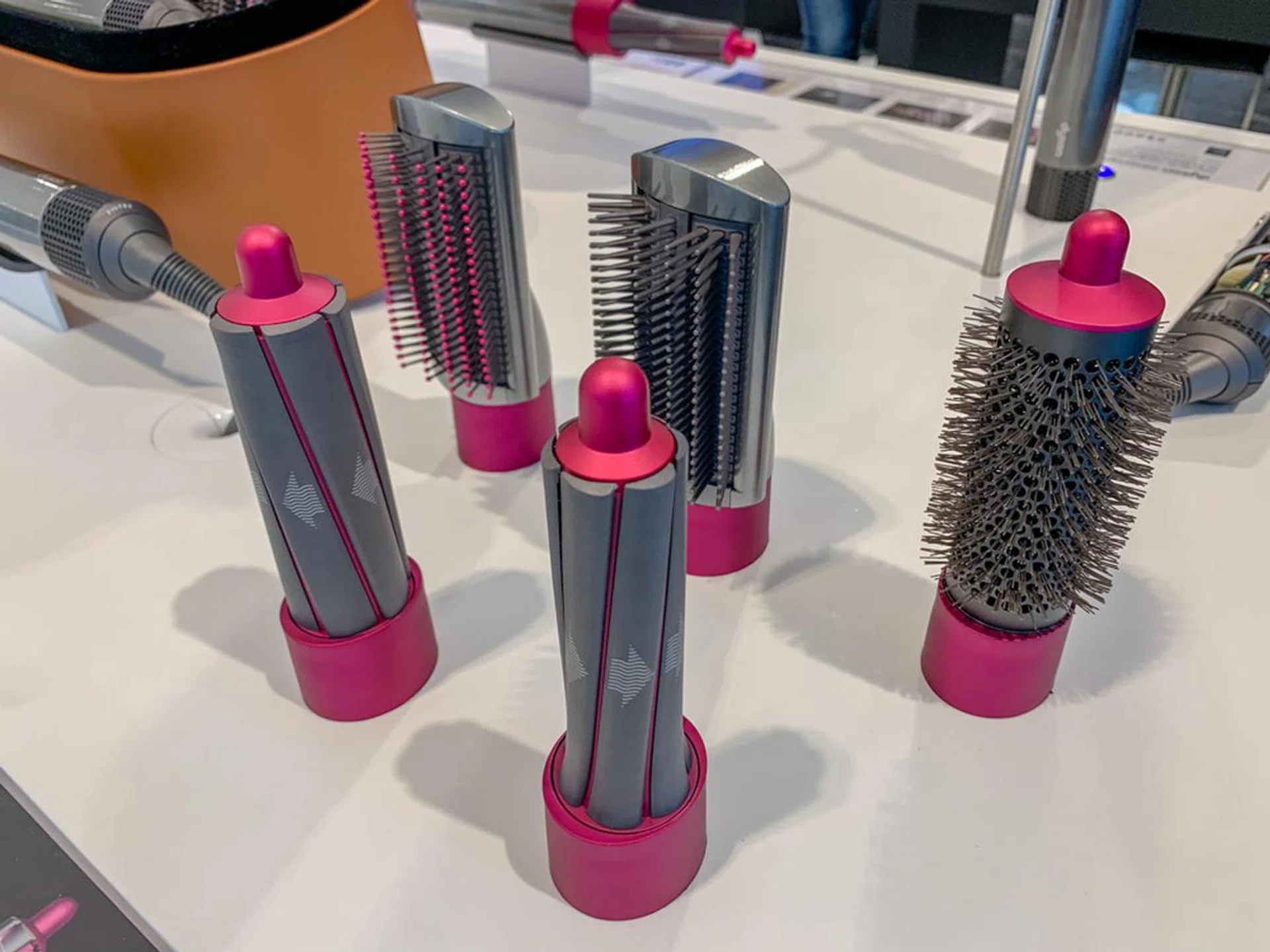 The Dyson Airwrap styler comes with various brushes. Which brushes you get depend on which of the three boxes you buy.