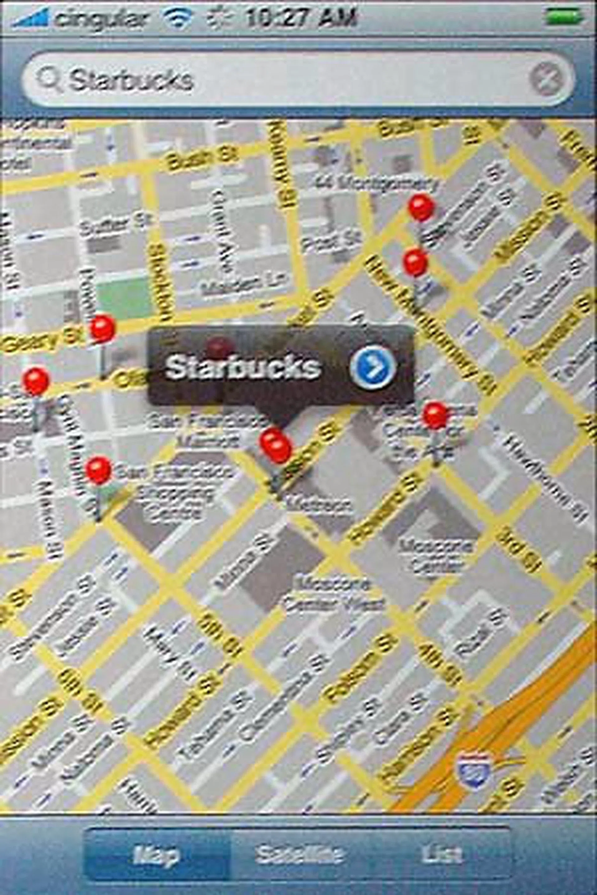 He found several, picked one, dialed the number using the iPhone and ordered 4,000 cups of lattes. They didn't come in the end obviously.