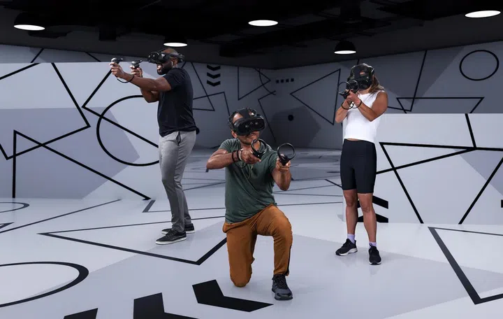 Three Vive Focus Vision users. Image: HTC Vive.