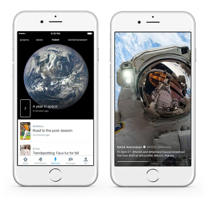 Moments are also categorized into their respective genres.