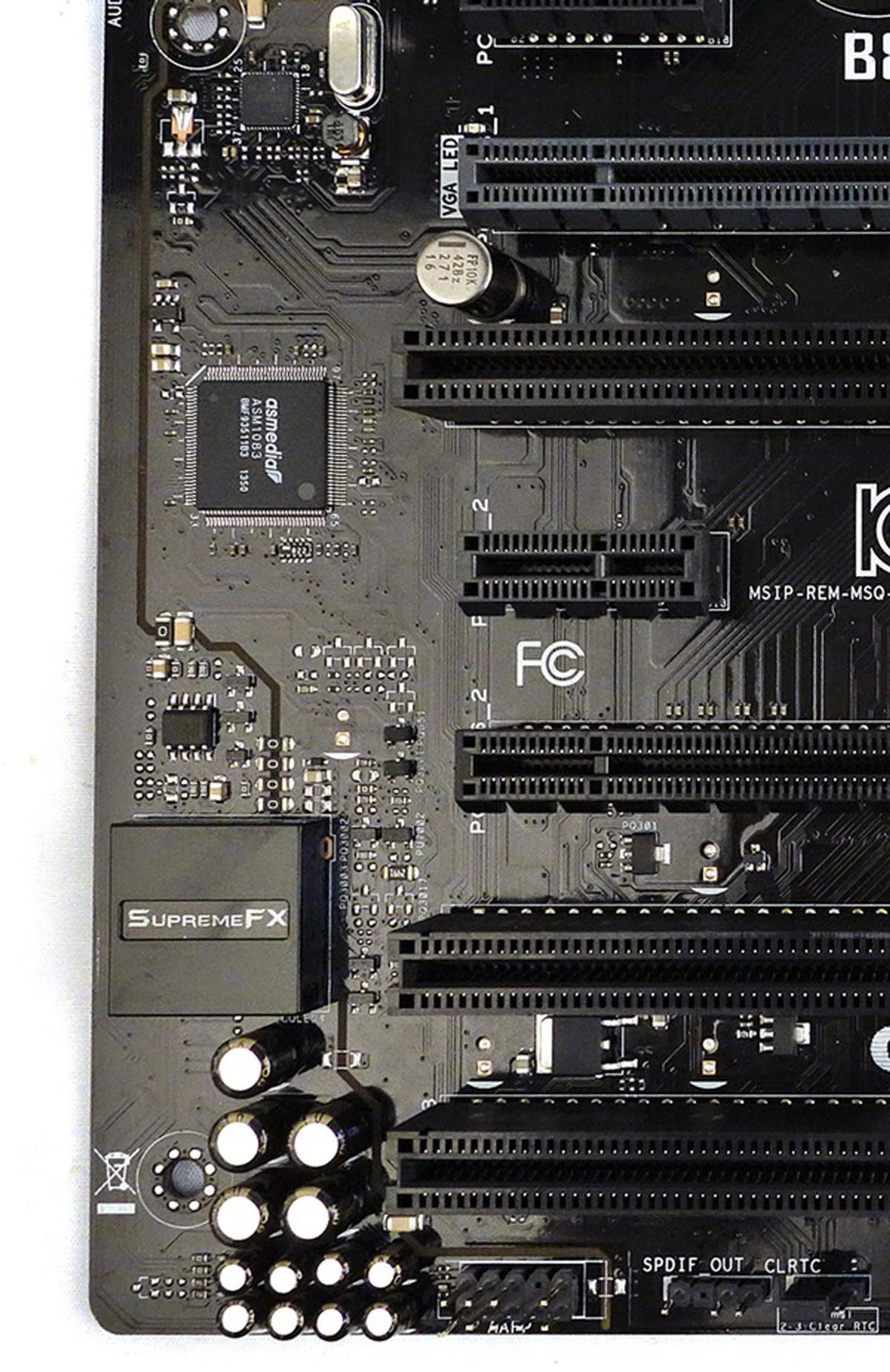 The SupremeFX onboard audio system of the B85-Pro Gamer board.