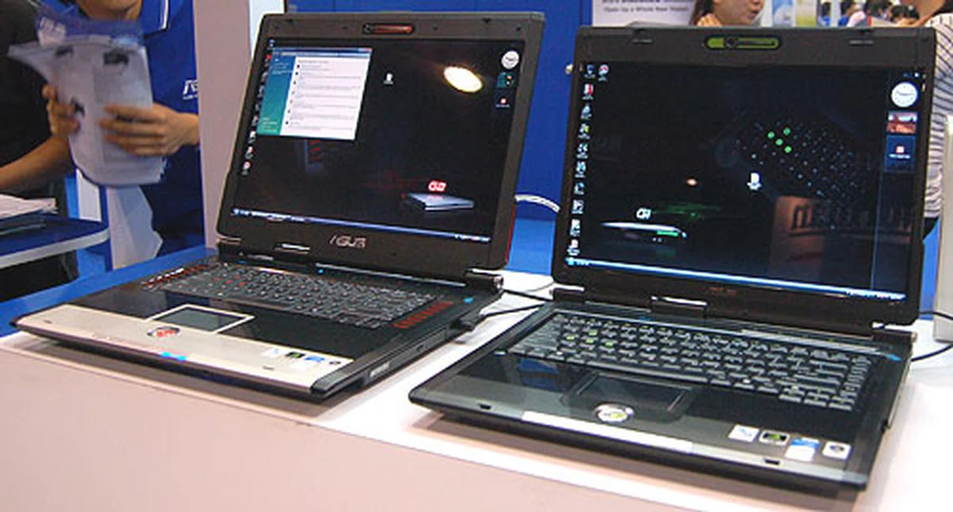  Gamers who have not abandoned their PCs for the console will find ASUS' G1 and G2 series of gaming notebooks to their taste. With a desktop class GeForce 8600M GT graphics chipset to complement its Core 2 Duo processor, these notebooks are fast and ready for the latest games. And only at Comex, limited quantities of a Sony PSP comes free with every purchase. That's not including the free notebook backpack and a 1600dpi mouse.  