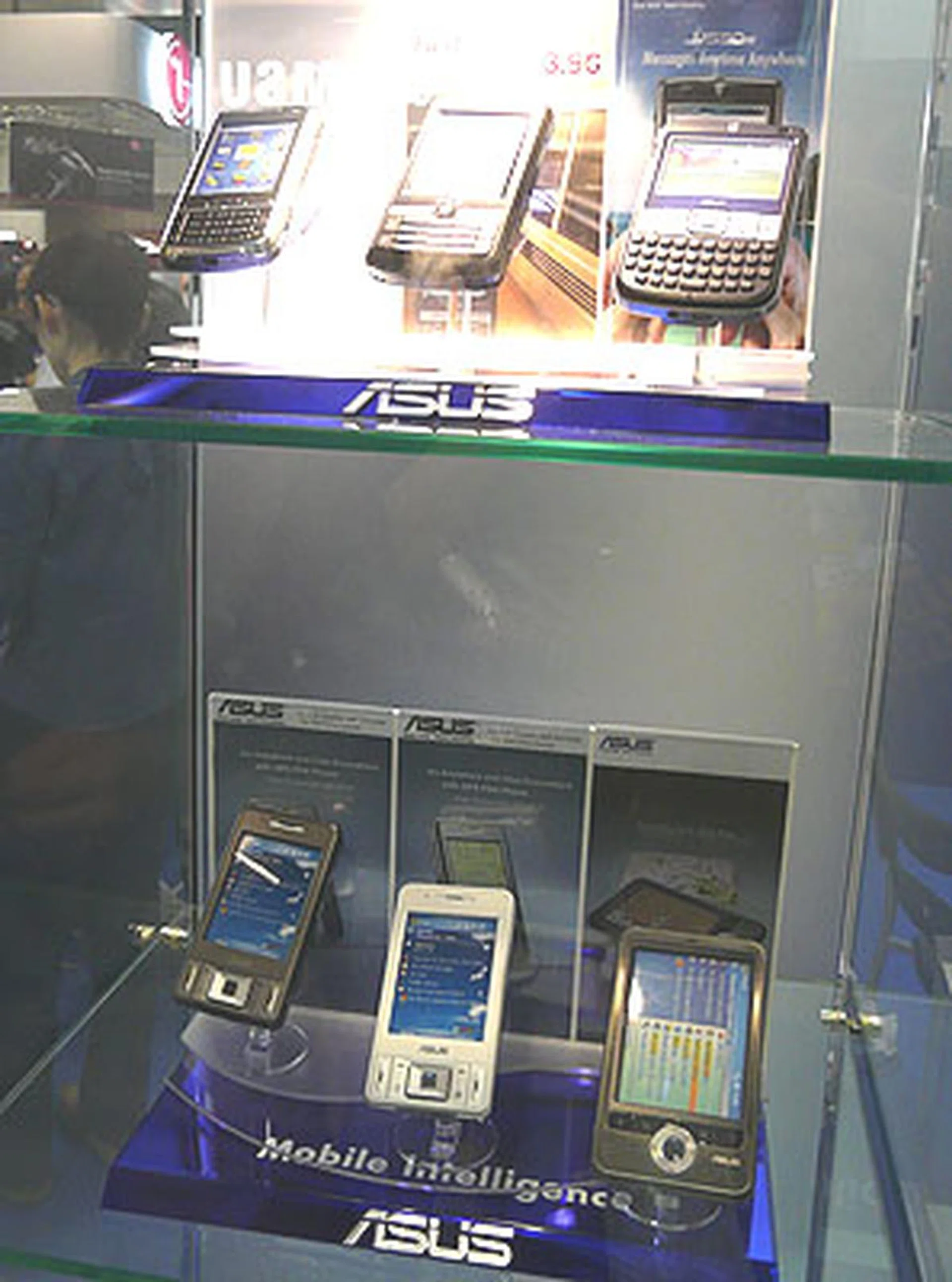  Within this cabinet display is the entire range of ASUS mobile devices.  