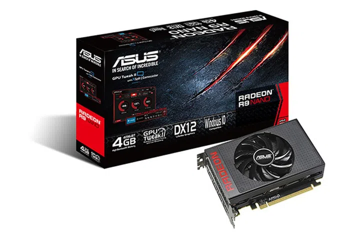ASUS Radeon R9 Nano. (Image Source: ASUS)