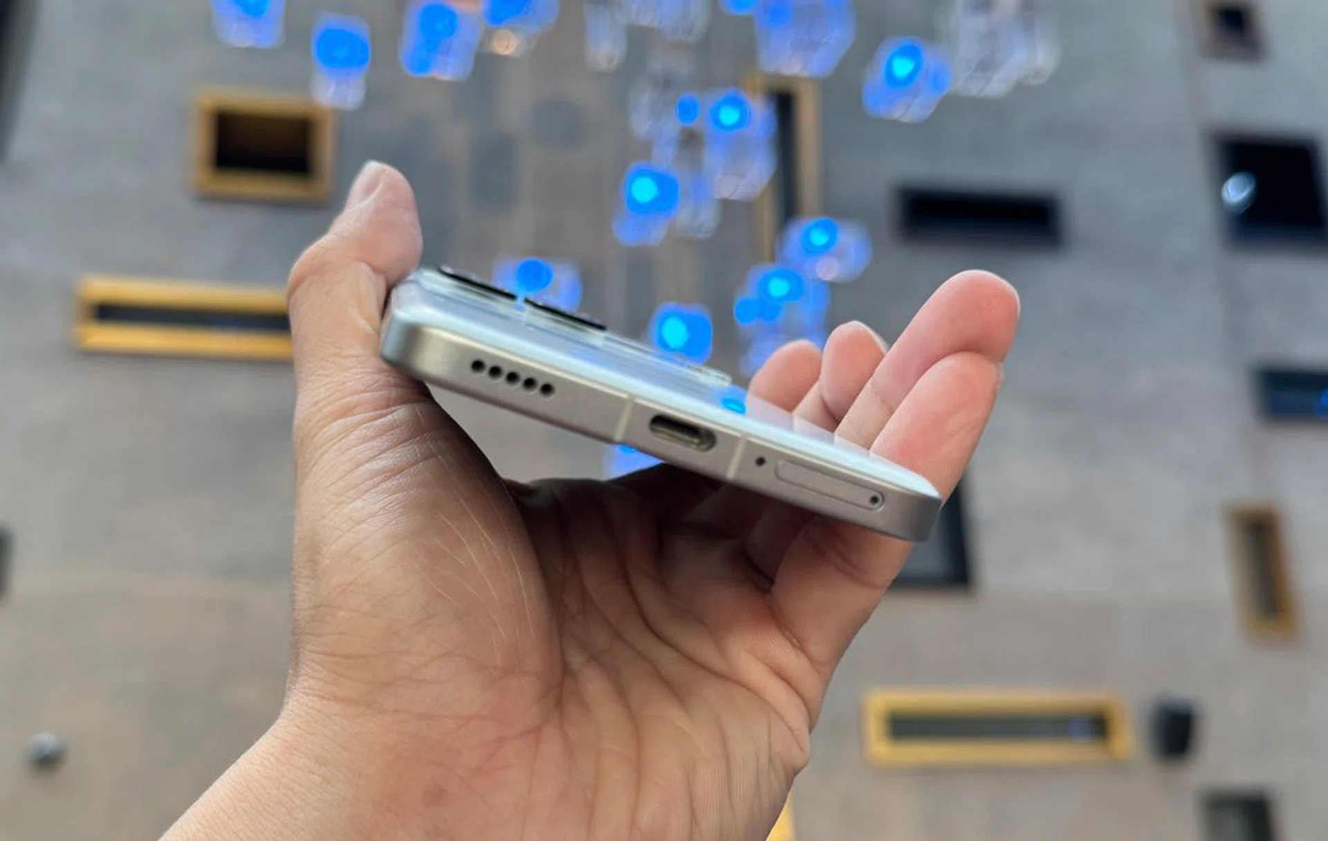 Poco F6 Pro's USB-C port.